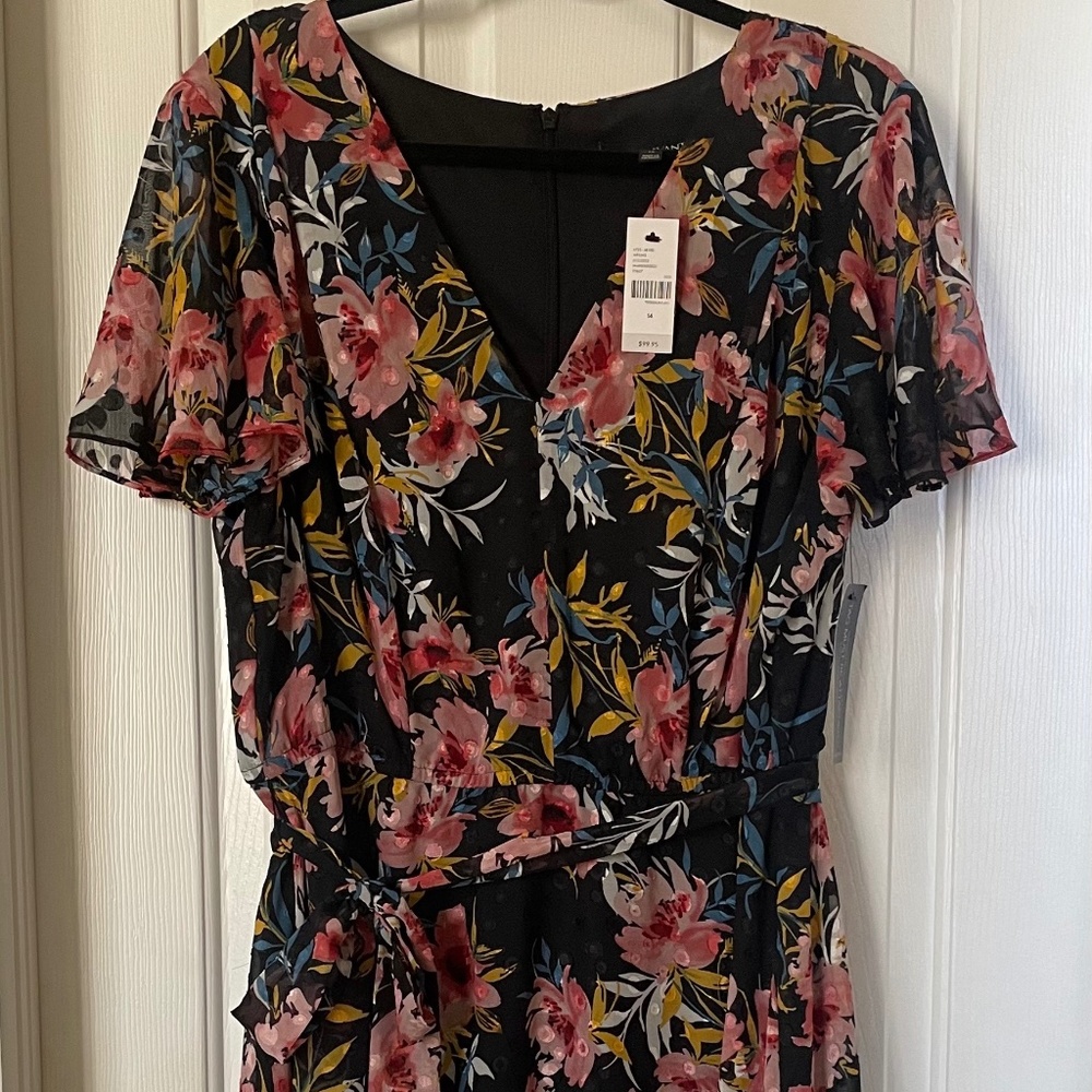 Lane Bryant floral dress, Size 16 NWT